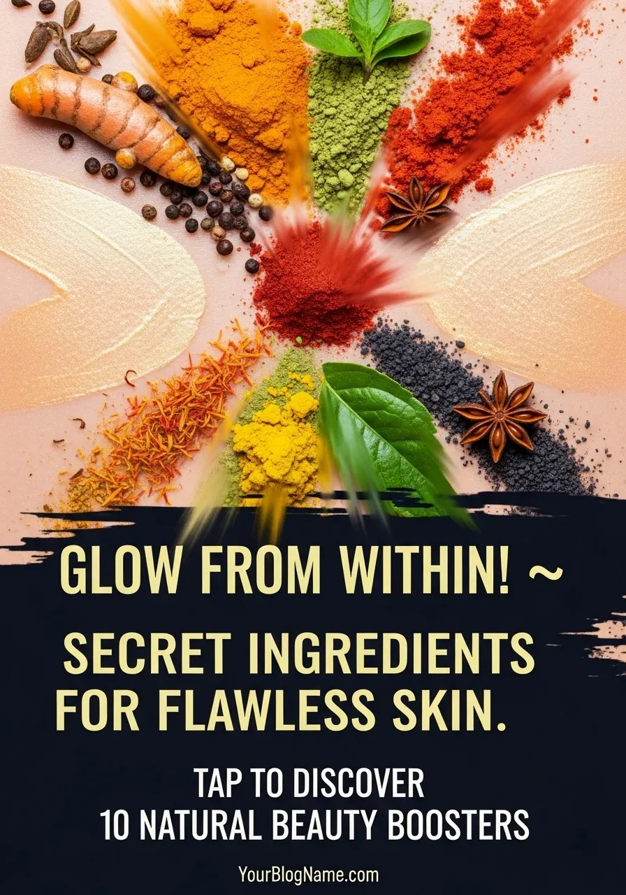 Natural beauty ingredients flat lay
