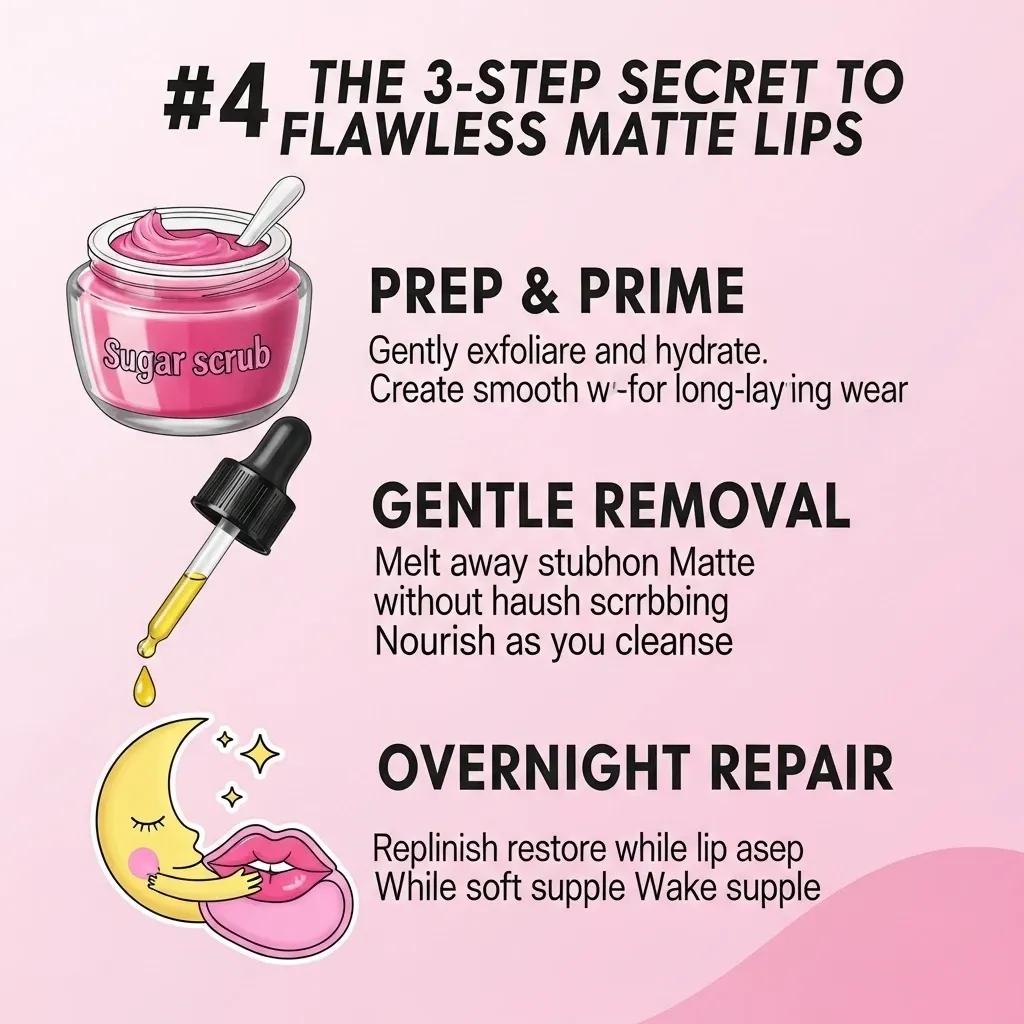 3 steps for flawless matte lips