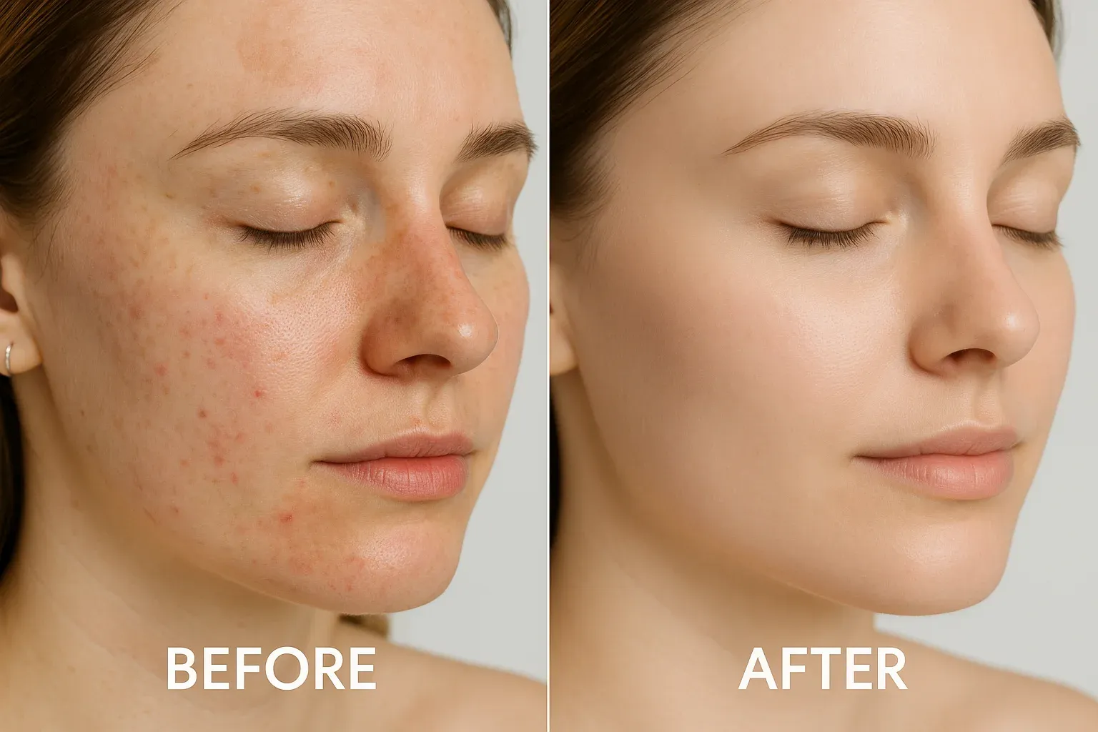 Acne treatment before after