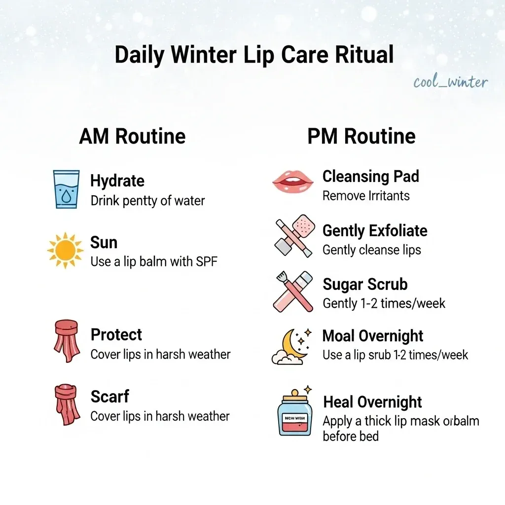 Daily winter lip care routine