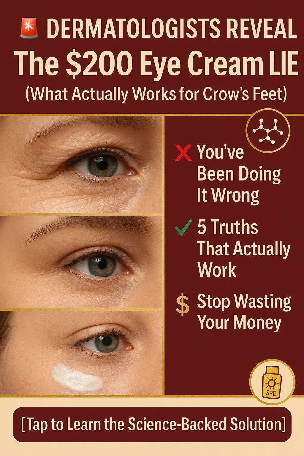 Dermatologist crow's feet solution