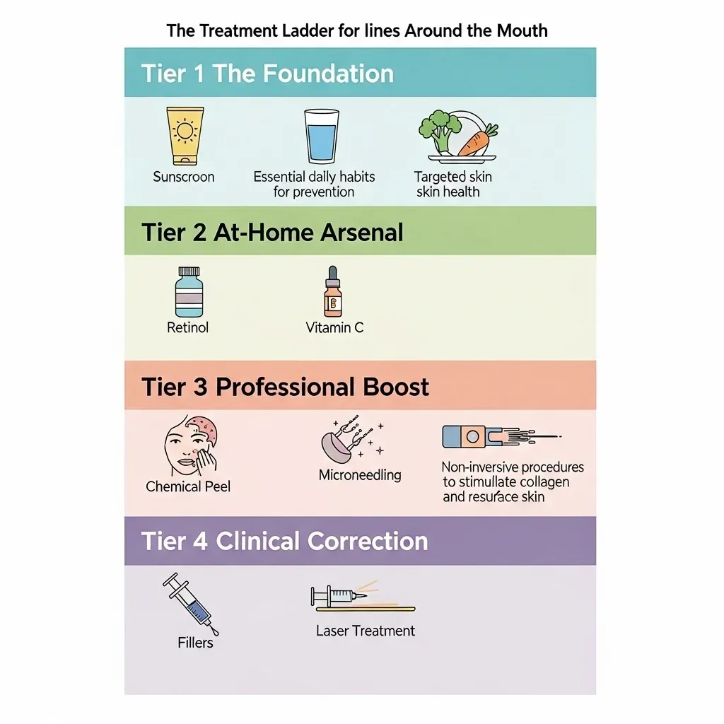 Mouth lines treatment ladder