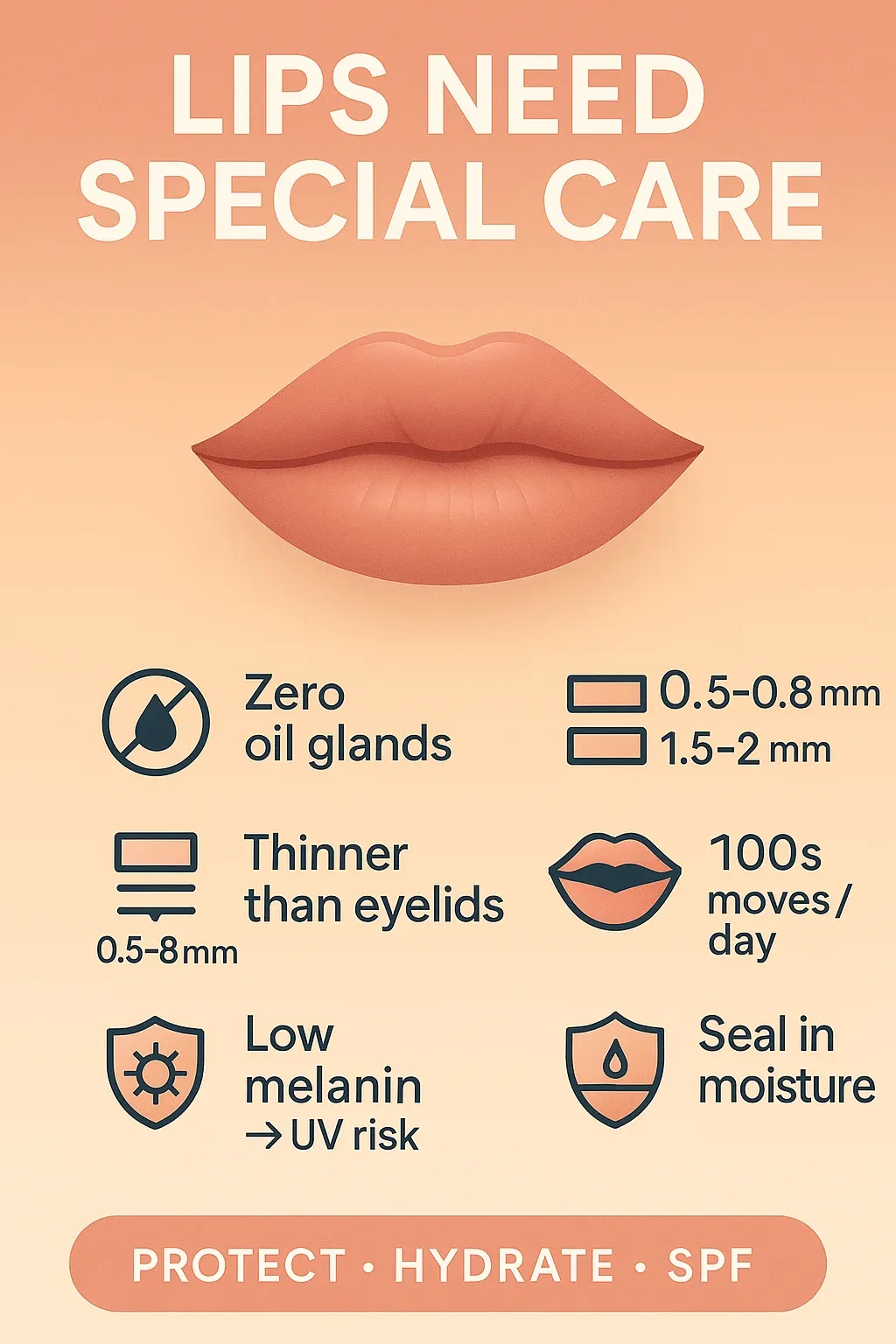 Lips special care infographic