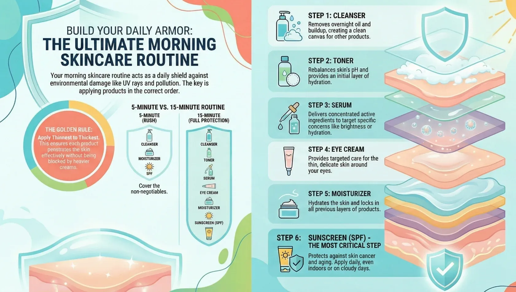 Morning skincare routine