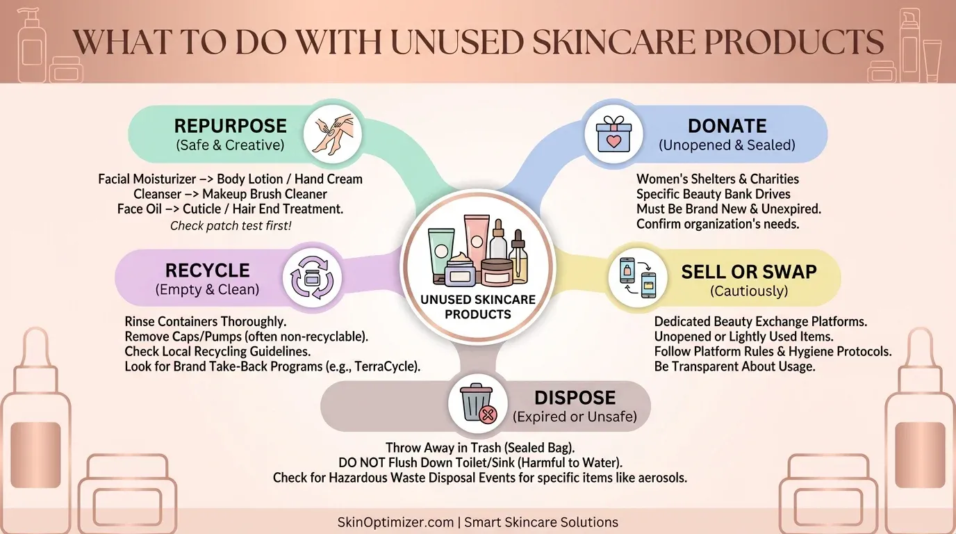 Managing unused skincare products