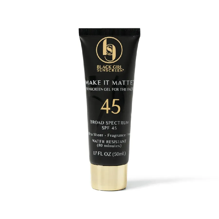 Black Girl Sunscreen Make It Matte SPF 45 tube