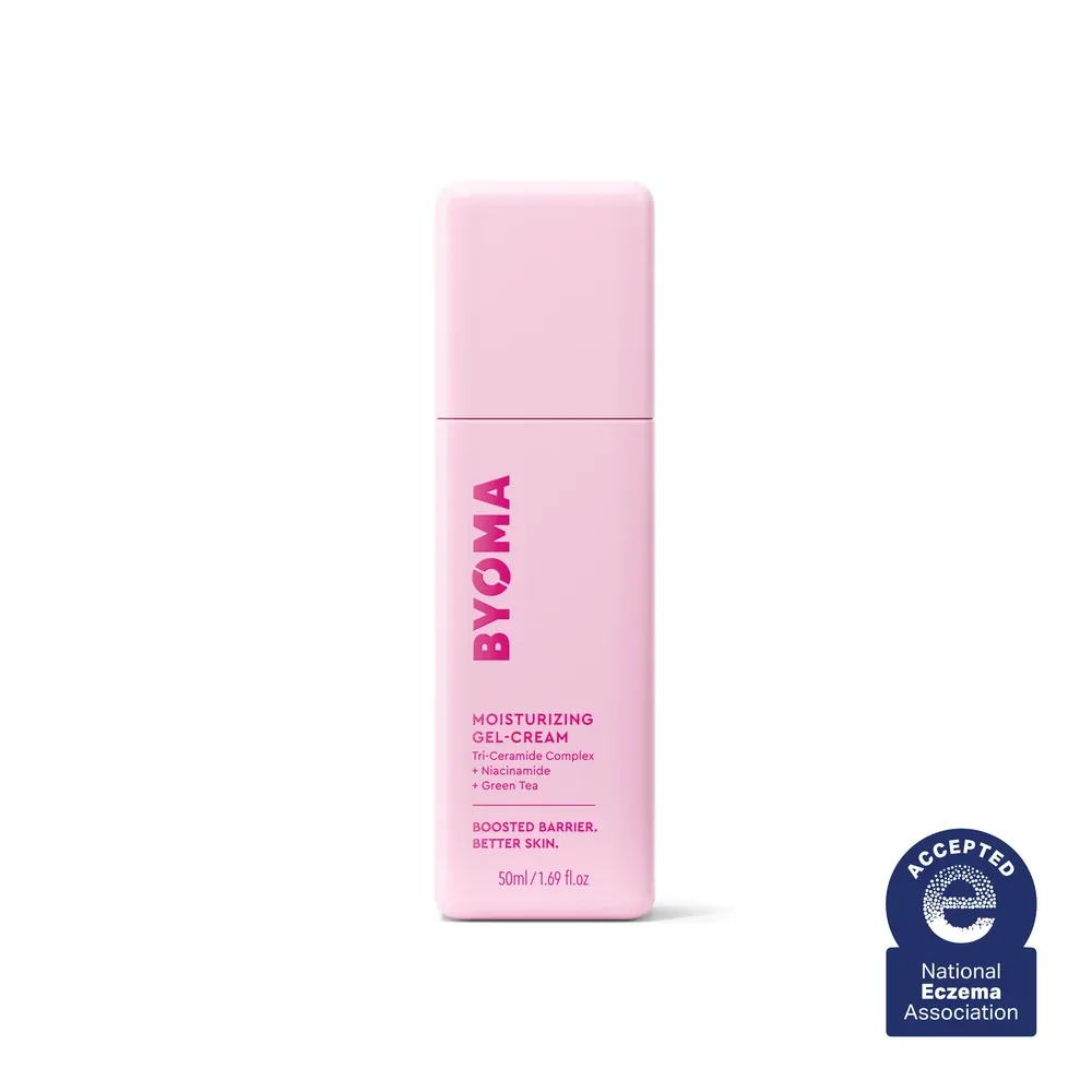 BYOMA Moisturising Gel Cream pink pump bottle