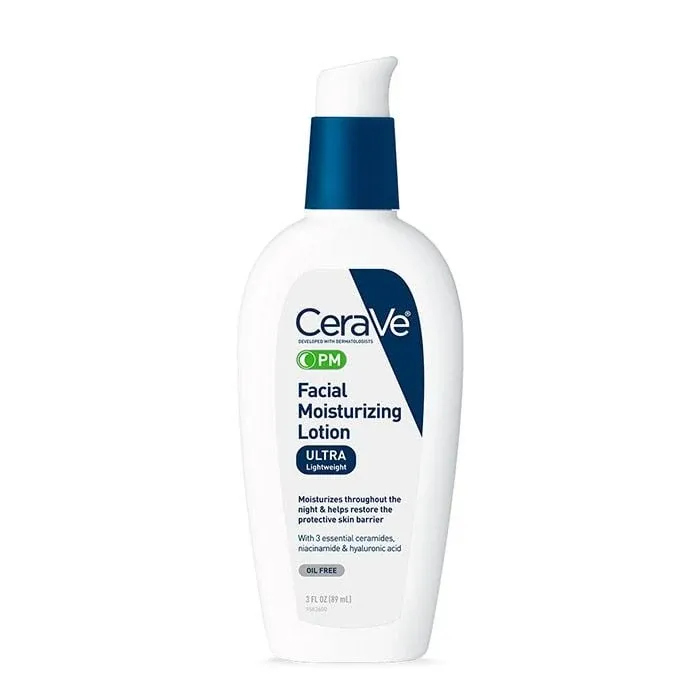 CeraVe PM Facial Moisturizing Lotion product packaging