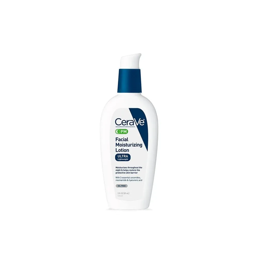 CeraVe PM Facial Moisturizing Lotion pump bottle