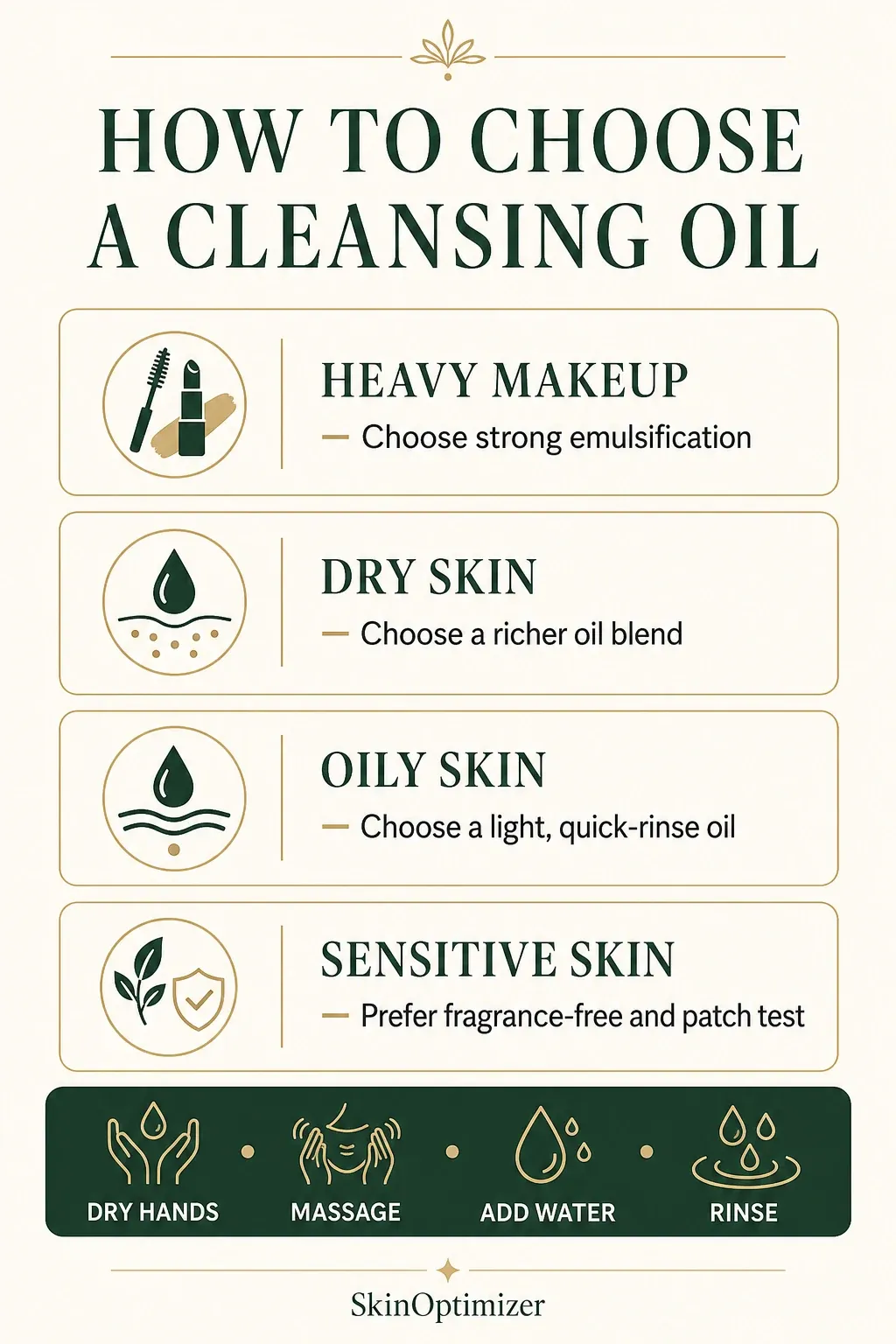 How to choose and use a cleansing oil for makeup, dry, oily, or sensitive skin