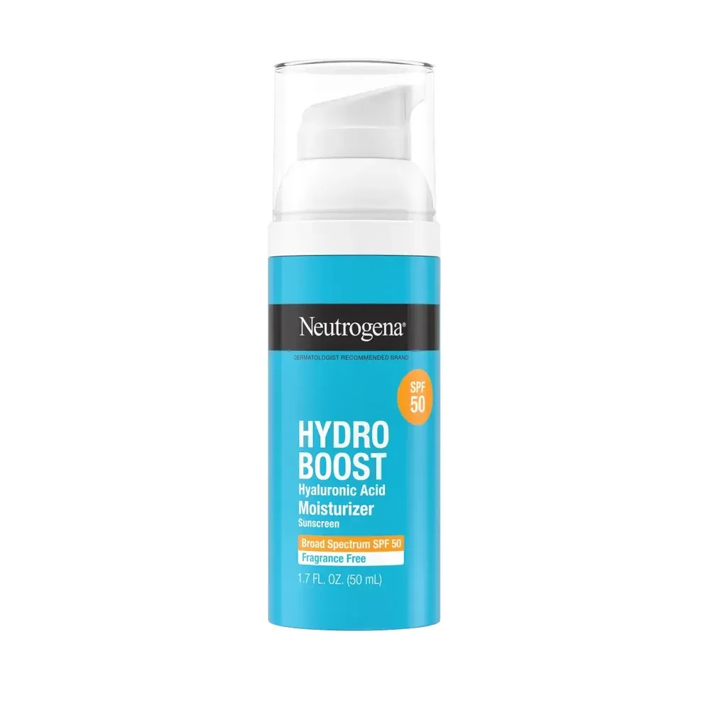 Neutrogena Hydro Boost Hyaluronic Acid Moisturizer broad spectrum SPF 50 pump bottle