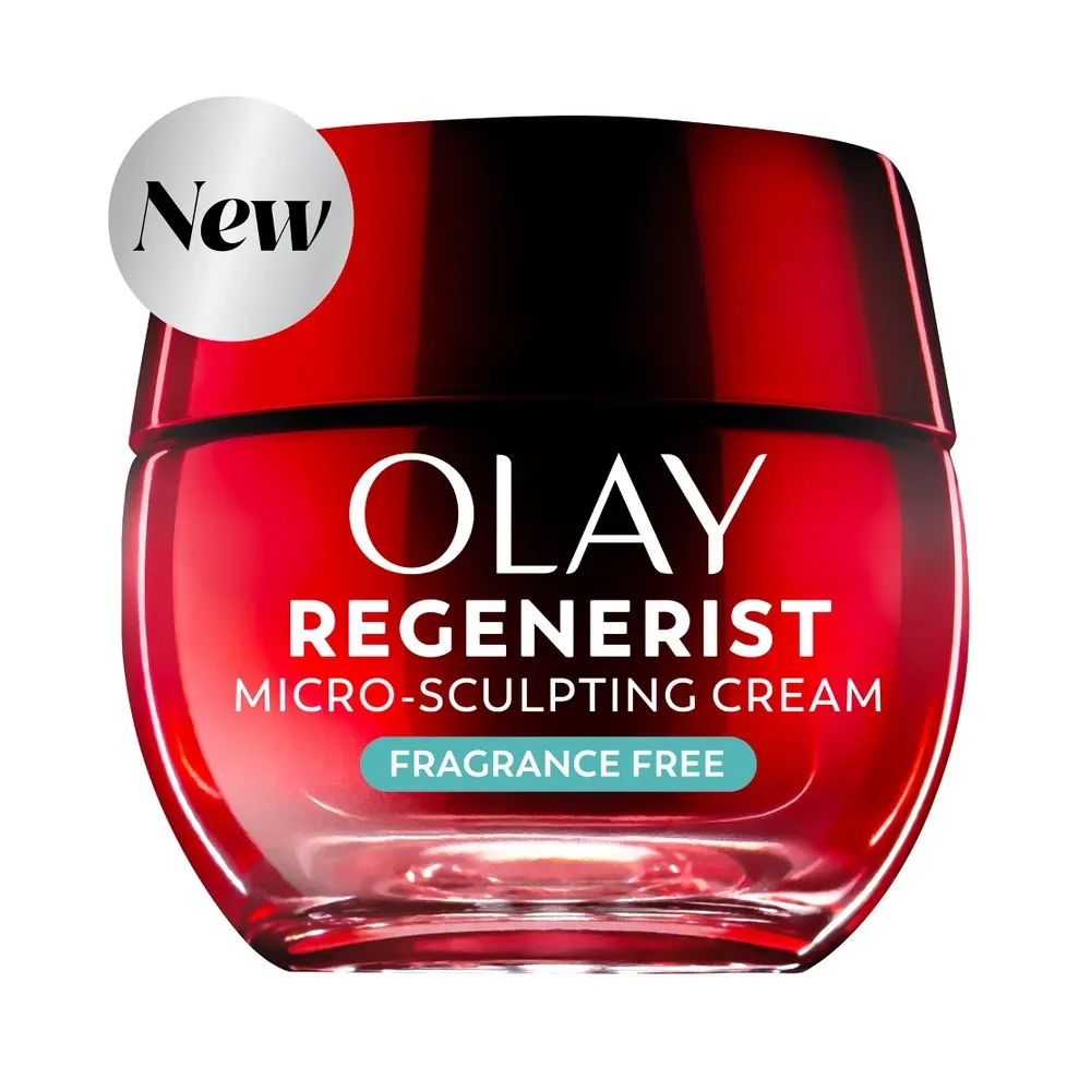 Olay Regenerist Micro-Sculpting Cream Fragrance Free red jar
