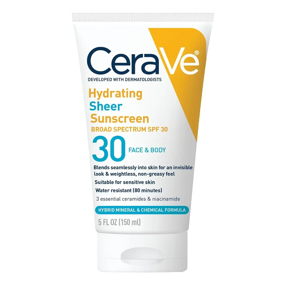 CeraVe Hydrating Sheer Sunscreen SPF 30 bottle