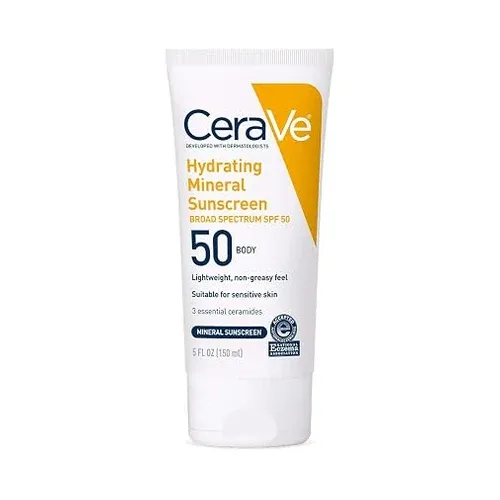 CeraVe Hydrating Mineral Sunscreen SPF 50 tube