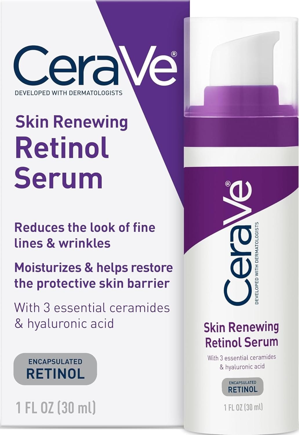 CeraVe Skin Renewing Retinol Serum exact product packaging