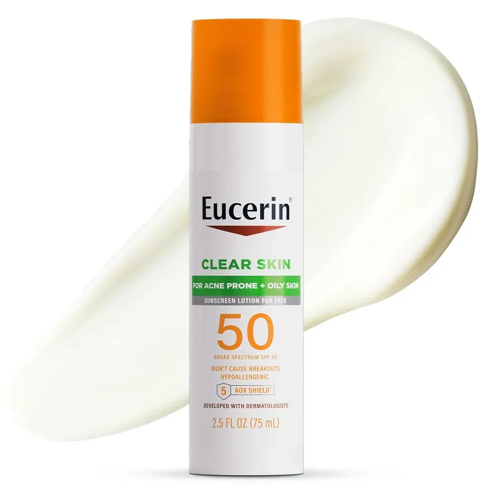 Eucerin Clear Skin Face Sunscreen SPF 50 bottle