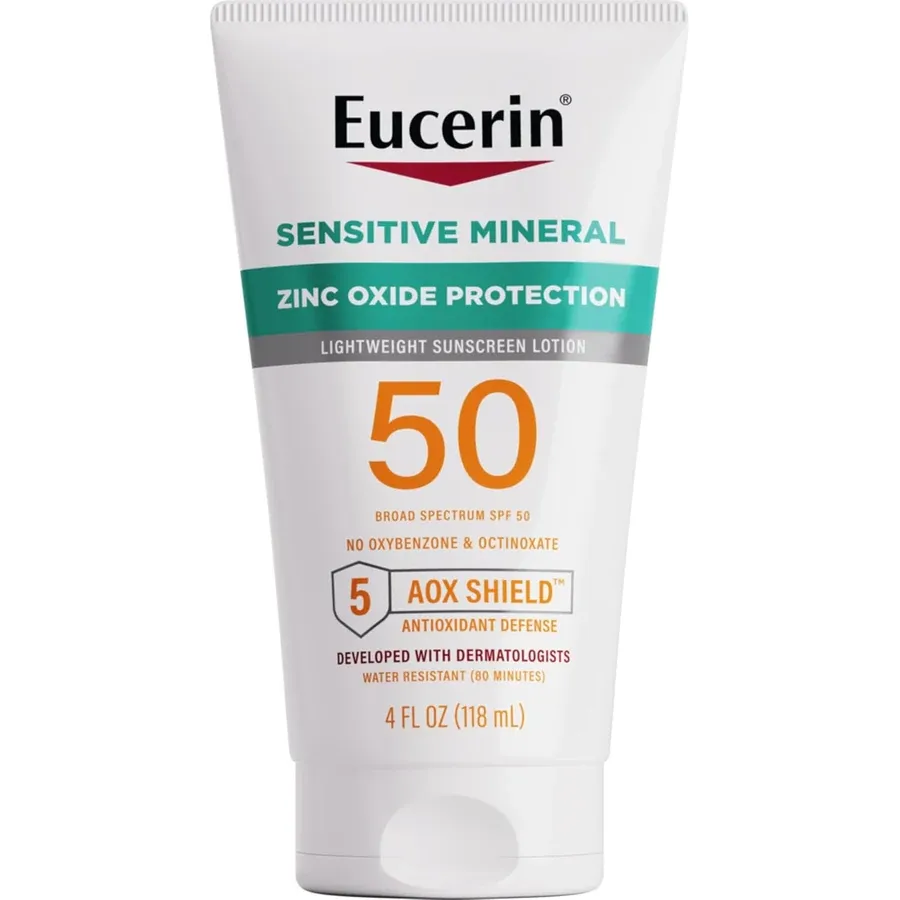 Eucerin Sensitive Mineral Sunscreen SPF 50 bottle
