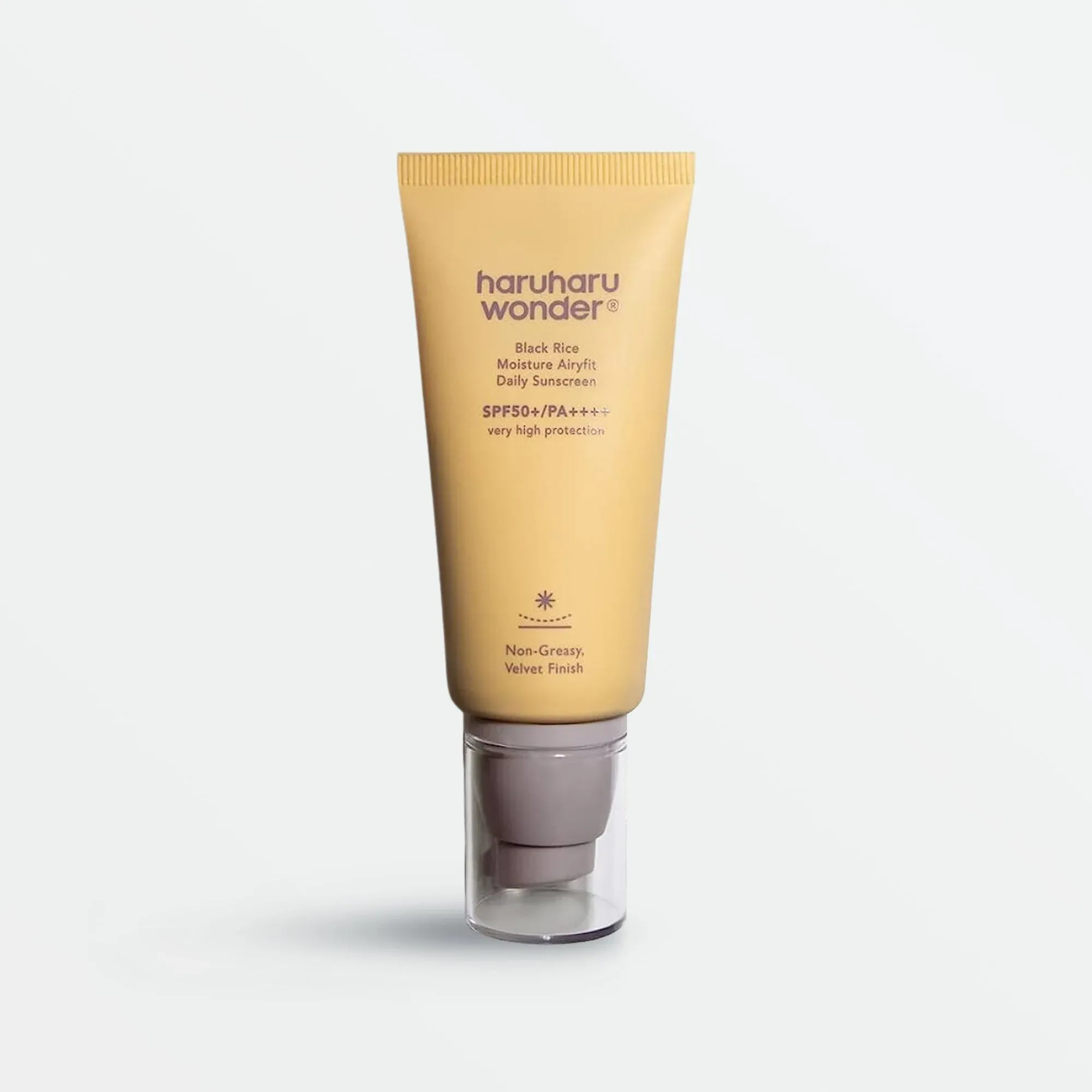 Haruharu Wonder Black Rice Moisture Airyfit Daily Sunscreen SPF50+ PA++++ product packaging