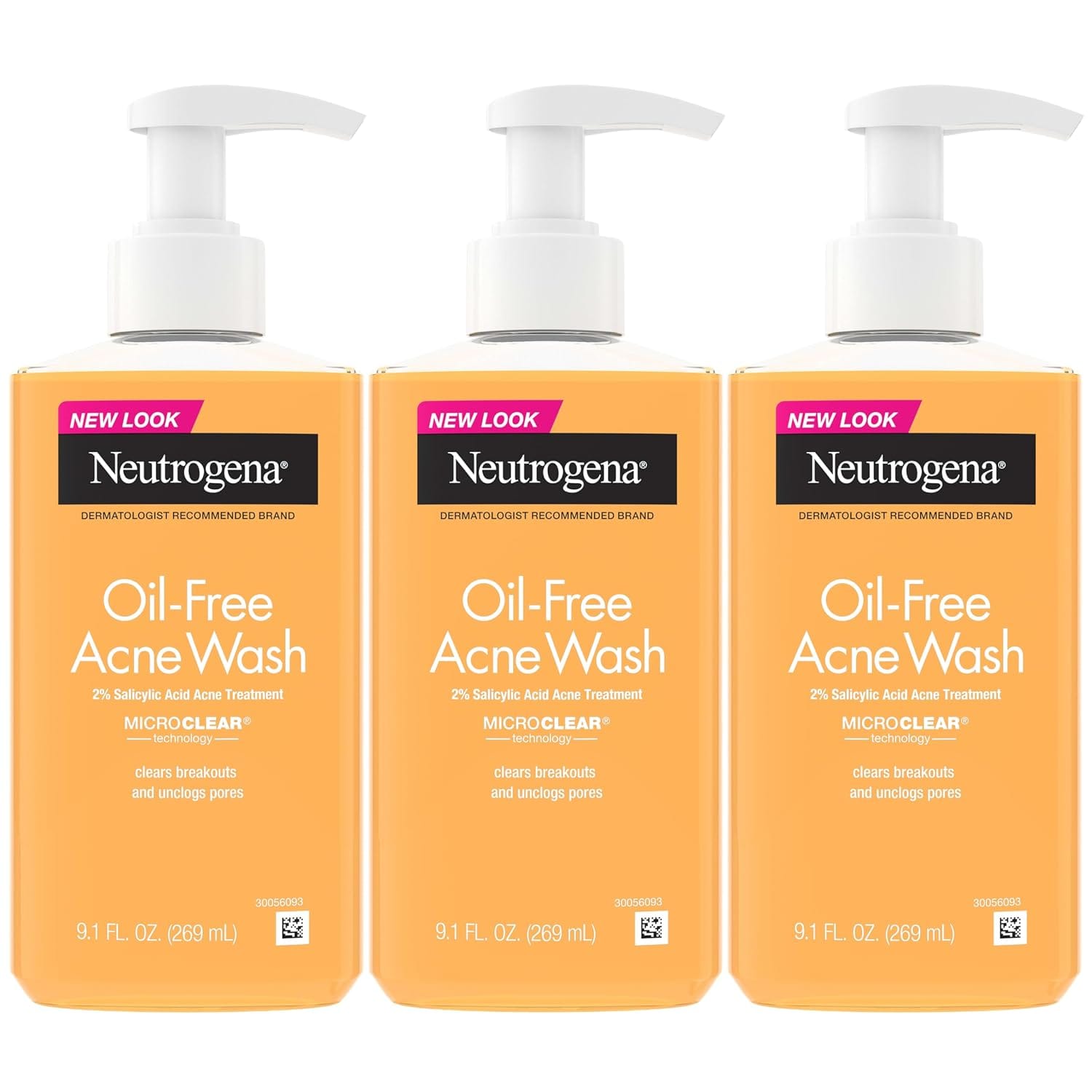 Neutrogena Oil-Free Acne Wash product pump bottles
