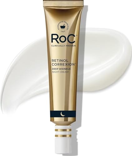 RoC Retinol Correxion Deep Wrinkle Night Cream tube and carton
