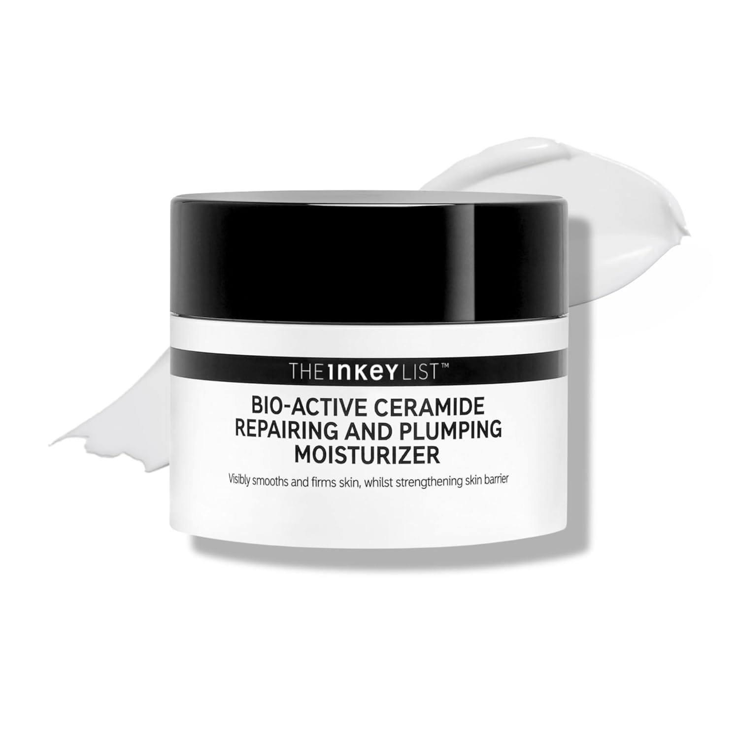 The INKEY List Bio-Active Ceramide Moisturizer jar and carton