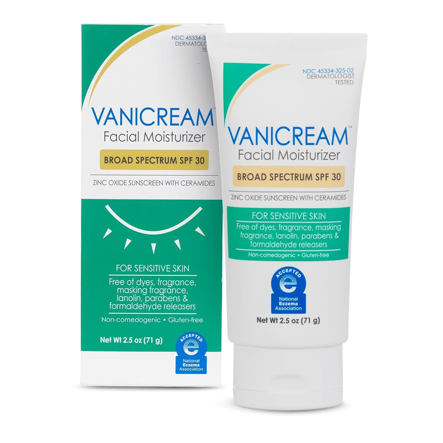 Vanicream Facial Moisturizer SPF 30 product tube