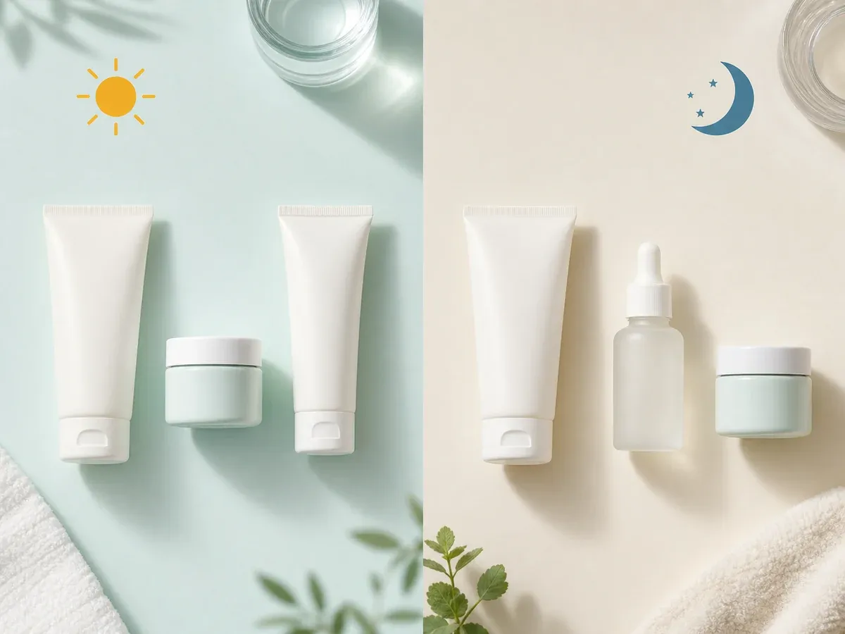 Simple morning and evening teenage skincare routine