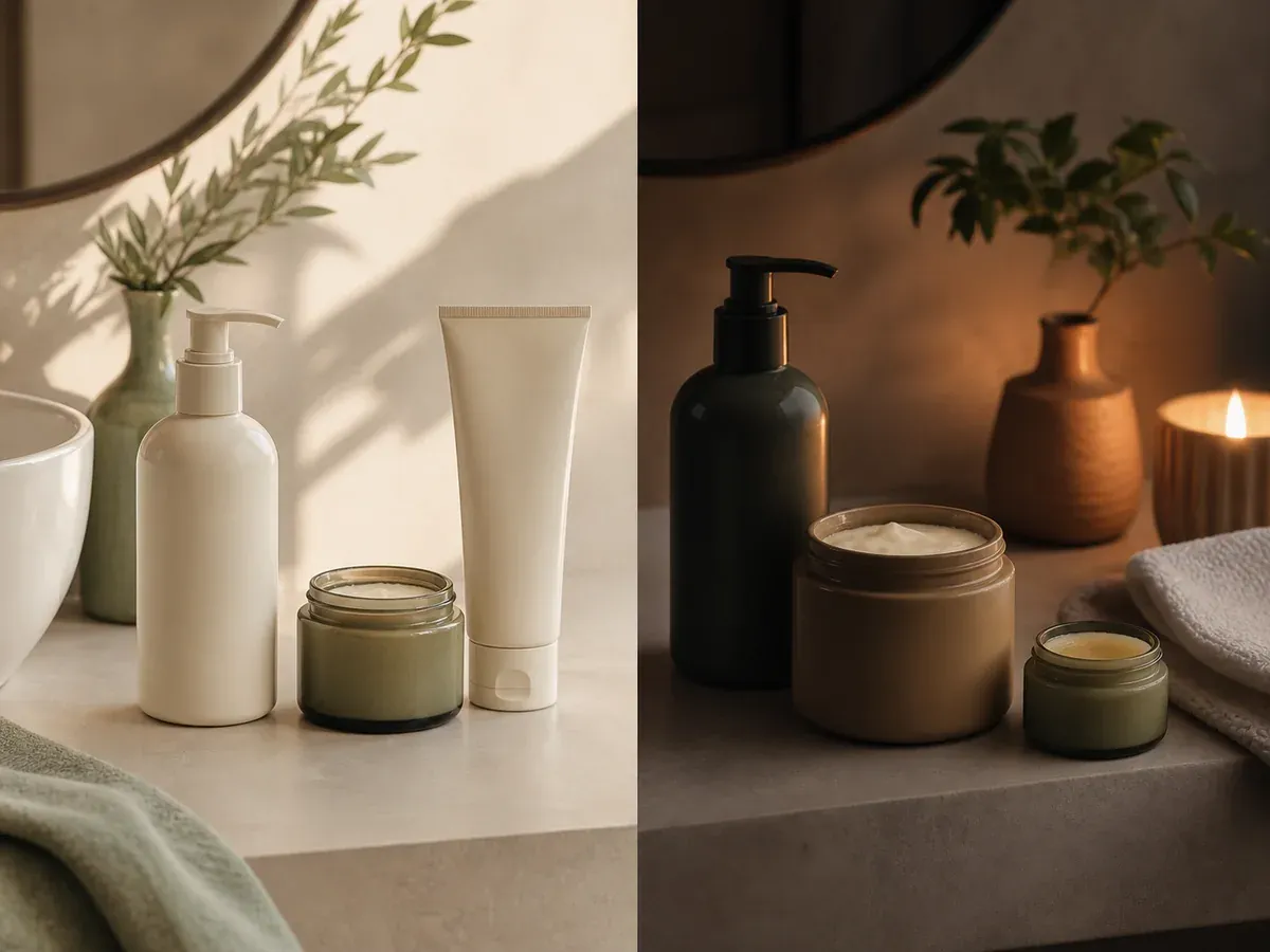Simple unbranded morning and evening skincare routines for barrier support