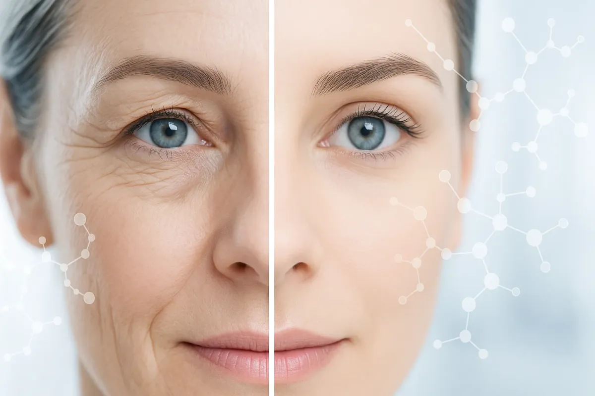 Skin rejuvenation before after