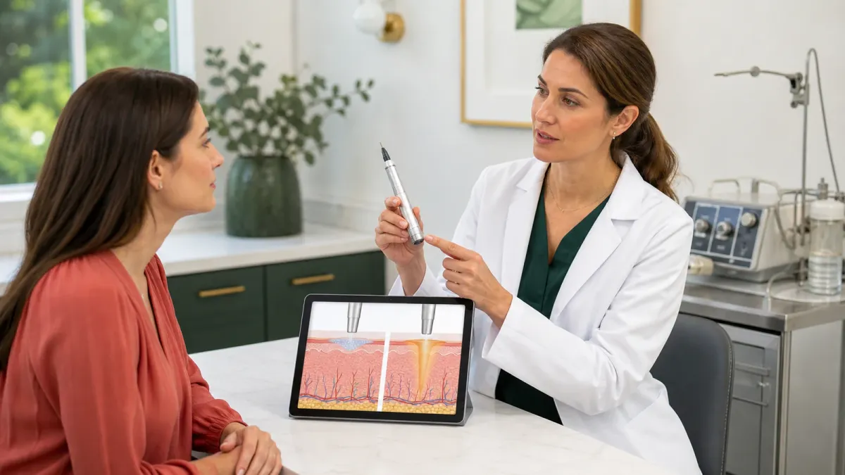 Clinical comparison of a superficial microdermabrasion handpiece and surgical dermabrasion preparation