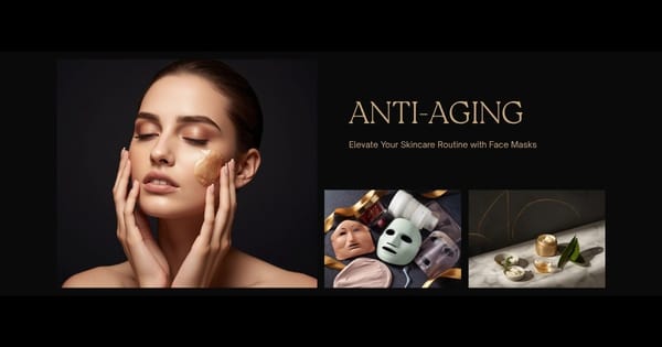 Woman applying colorful anti-aging mask for radiant skin.