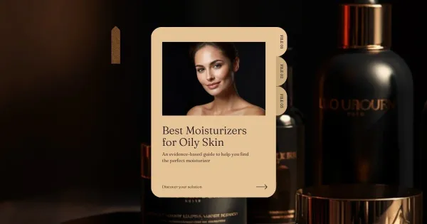 Glowing face with moisturizers and natural ingredients.