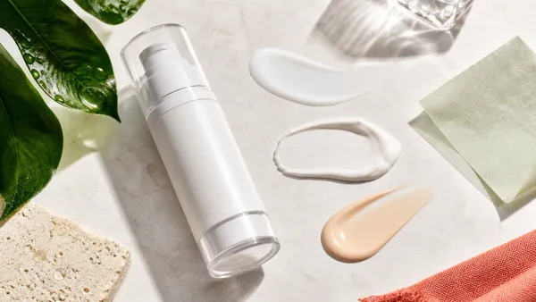 Unbranded facial sunscreens in fluid, cream and tinted textures for acne-prone skin