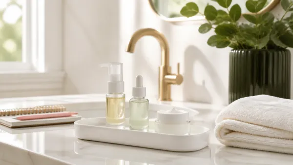 Gentle teenage skincare routine with one exfoliating treatment and barrier-support products