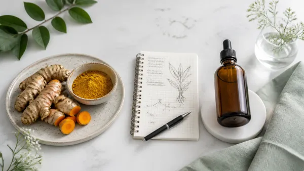 Dermatology-informed comparison of culinary turmeric, a tested topical formula and curcumin research